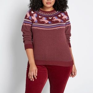 Modcloth Unicorn Ambition Pullover Sweater